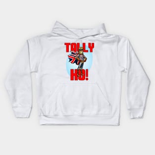 Tally Ho! British steampunk superhero. Kids Hoodie